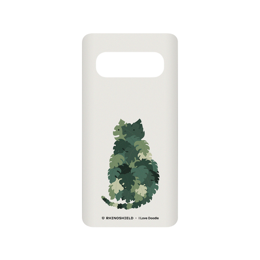 RhinoShield X I Love Doodle SolidSuit Samsung Galaxy S10 (4G) Case - Cat and Plant - Meowstera