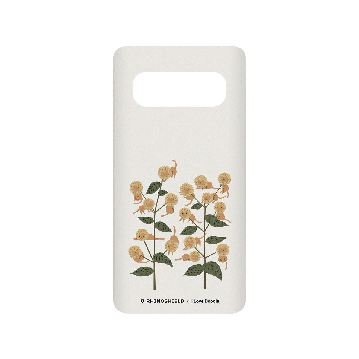 RhinoShield X I Love Doodle SolidSuit Samsung Galaxy S10 (4G) Case - Cat and Plant - Catmouflage