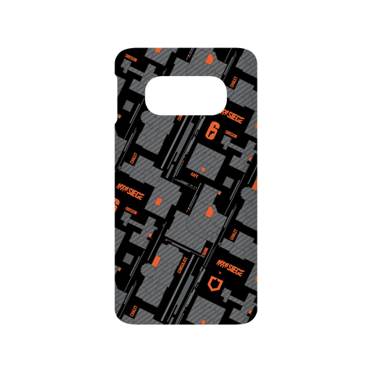 RhinoShield X 6: Siege SolidSuit Samsung Galaxy S10e Case - Map - Orange