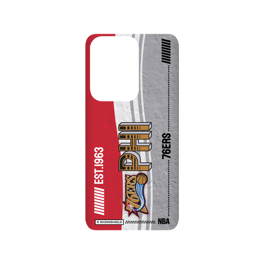 Samsung Galaxy S20 Ultra (4G/5G) 犀牛盾SolidSuit聯名設計款防摔背蓋手機殼 NBA - 復古球員卡-費城76人 Philadelphia 76ers - Vintage Card