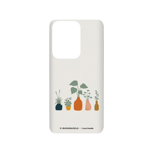 RhinoShield X I Love Doodle SolidSuit Samsung Galaxy S20 Ultra (4G/5G) Case - Cat and Plant - Vase