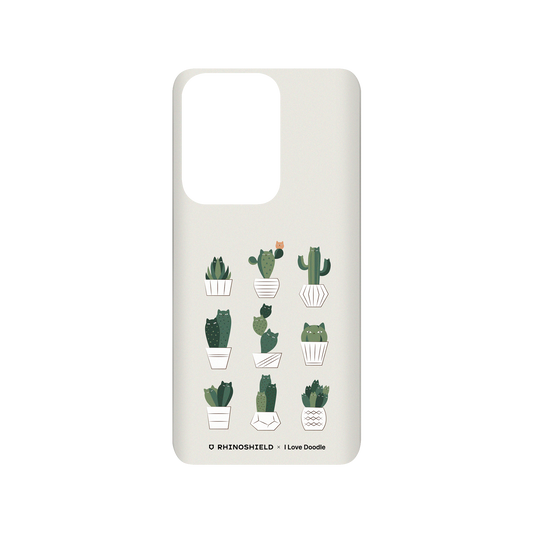 RhinoShield X I Love Doodle SolidSuit Samsung Galaxy S20 Ultra (4G/5G) Case - Cat and Plant - Potted Cattus
