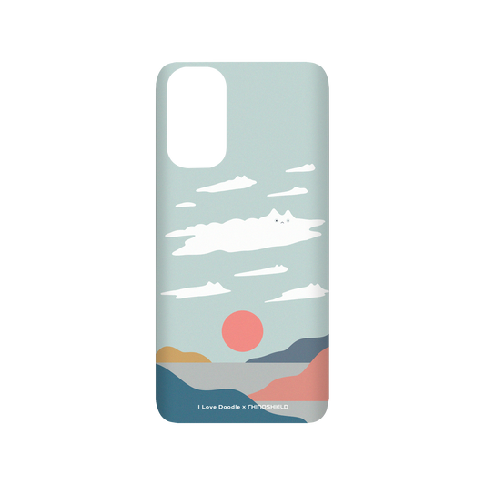 RhinoShield X I Love Doodle SolidSuit Samsung Galaxy S20 (4G/5G) Case - Cat Landscape - Cloud