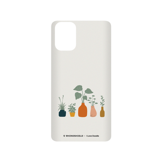 RhinoShield X I Love Doodle SolidSuit Samsung Galaxy A51 (4G) Case - Cat and Plant - Vase