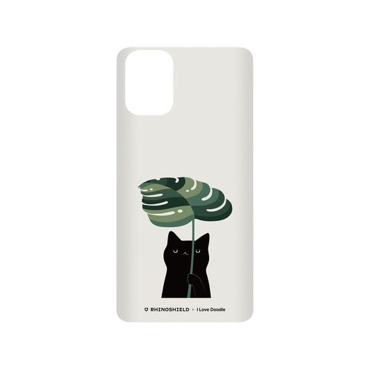 RhinoShield X I Love Doodle SolidSuit Samsung Galaxy A51 (4G) Case - Cat and Plant - Umbrella