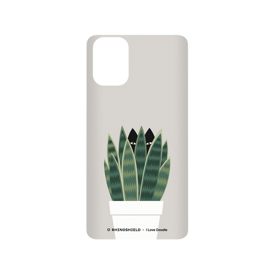RhinoShield X I Love Doodle SolidSuit Samsung Galaxy A51 (4G) Case - Cat and Plant - Sneak Plant