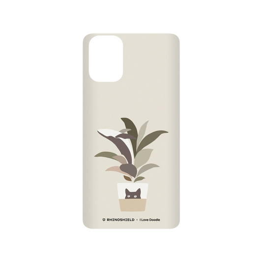 RhinoShield X I Love Doodle SolidSuit Samsung Galaxy A51 (4G) Case - Cat and Plant - A Leaf of a Whale