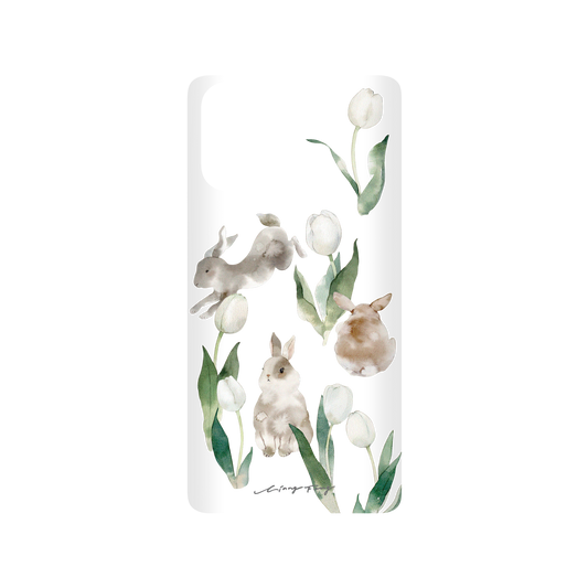 RHINOSHIELD X Liang Feng SolidSuit Samsung Galaxy A71 (4G) Case - Rabbits and tulips