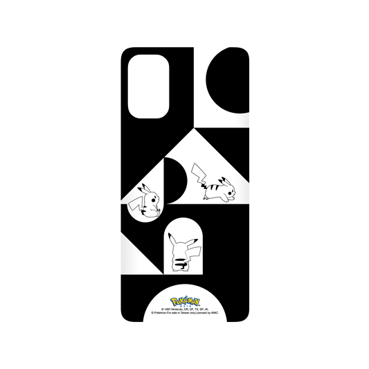 (EOL) Samsung Galaxy A41 犀牛盾SolidSuit防摔背蓋手機殼 寶可夢系列 - 皮卡丘與積木-黑白版