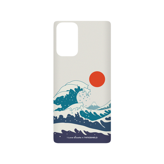 RhinoShield X I Love Doodle SolidSuit Samsung Galaxy Note20 (4G/5G) Case - Cat Landscape - Waves
