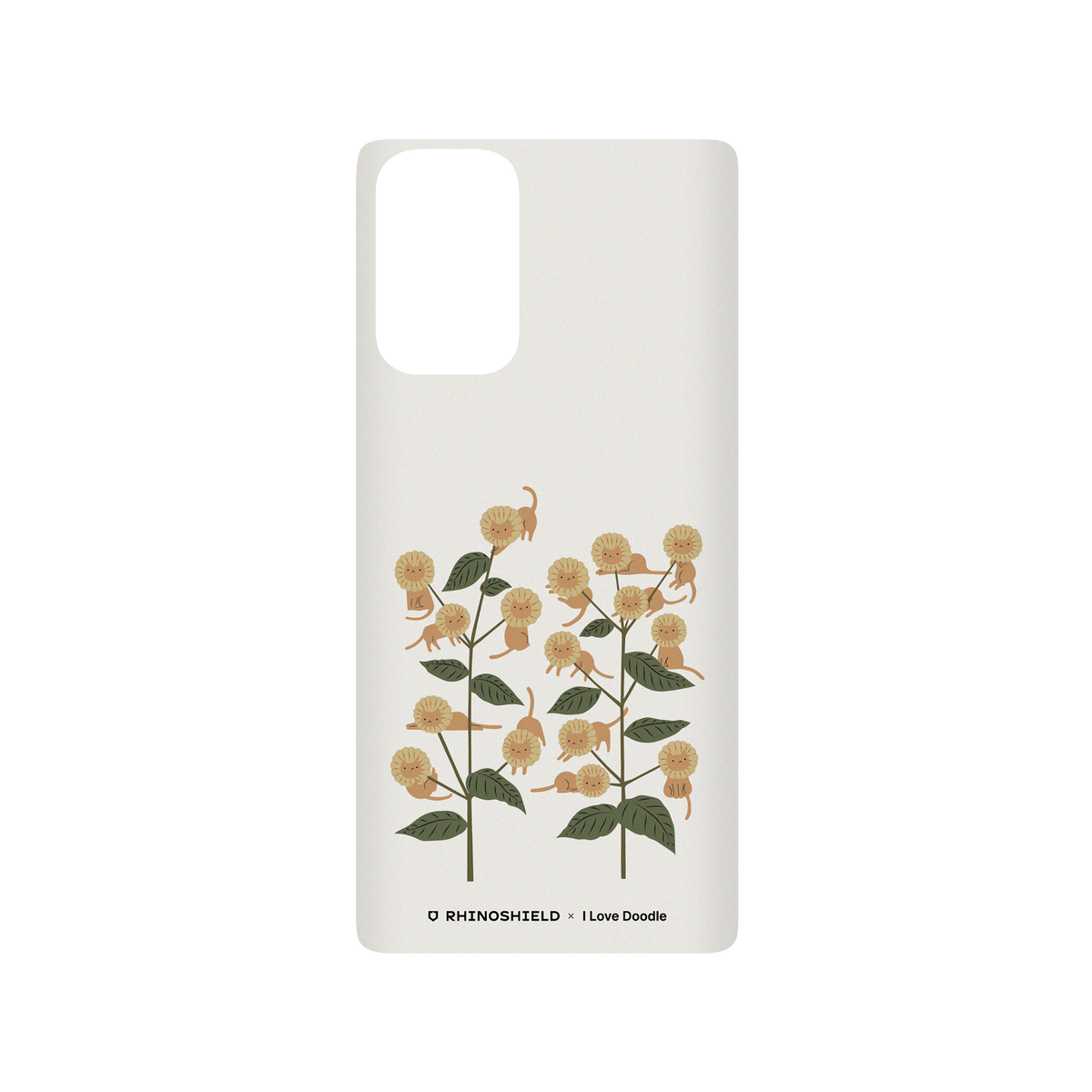 RhinoShield X I Love Doodle SolidSuit Samsung Galaxy Note20 (4G/5G) Case - Cat and Plant - Catmouflage