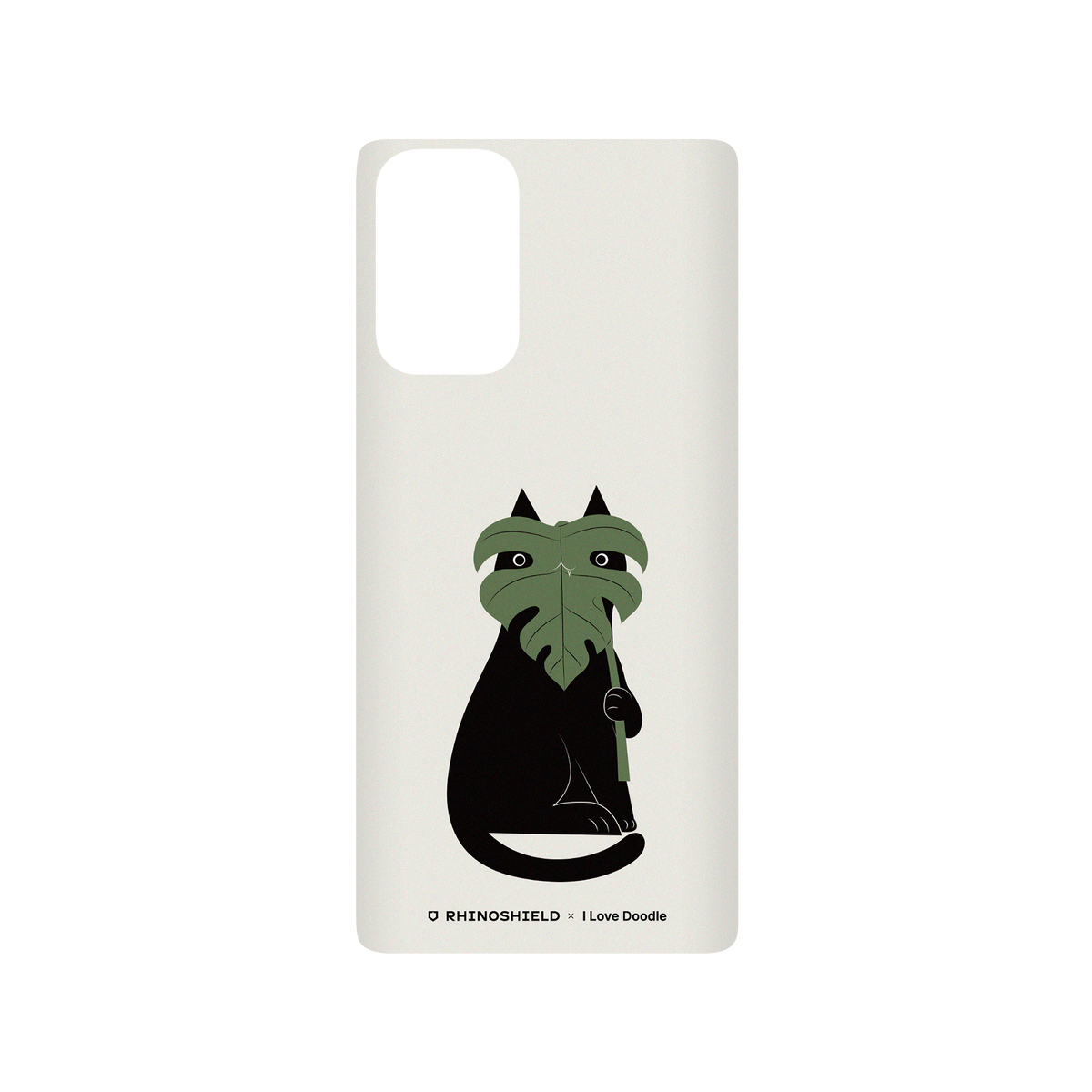RhinoShield X I Love Doodle SolidSuit Samsung Galaxy Note20 (4G/5G) Case - Cat and Plant - Monstera