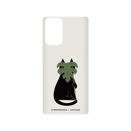 RhinoShield X I Love Doodle SolidSuit Samsung Galaxy Note20 (4G/5G) Case - Cat and Plant - Monstera