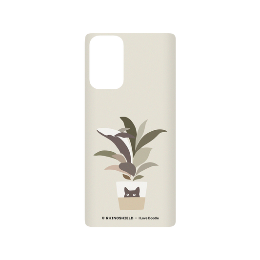 RhinoShield X I Love Doodle SolidSuit Samsung Galaxy Note20 (4G/5G) Case - Cat and Plant - A Leaf of a Whale