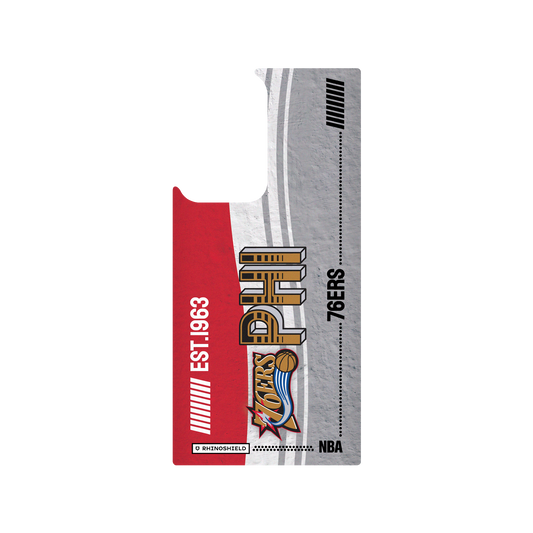 Samsung Galaxy Note20 Ultra (4G/5G) 犀牛盾SolidSuit聯名設計款防摔背蓋手機殼 NBA - 復古球員卡-費城76人 Philadelphia 76ers - Vintage Card