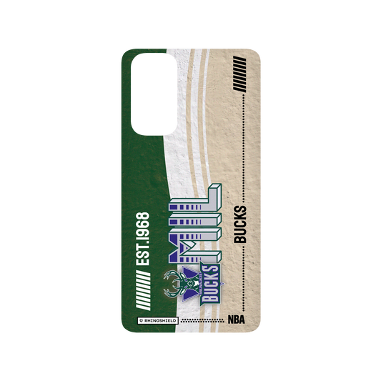 Samsung Galaxy S20 FE (4G/5G) 犀牛盾SolidSuit聯名設計款防摔背蓋手機殼 NBA - 復古球員卡-密爾瓦基公鹿 Milwaukee Bucks - Vintage Card