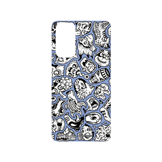 RhinoShield X Lei Melendres SolidSuit Samsung Galaxy S20 FE (4G/5G) Case - Puzzle Heads Blue 2 Heads 03.2