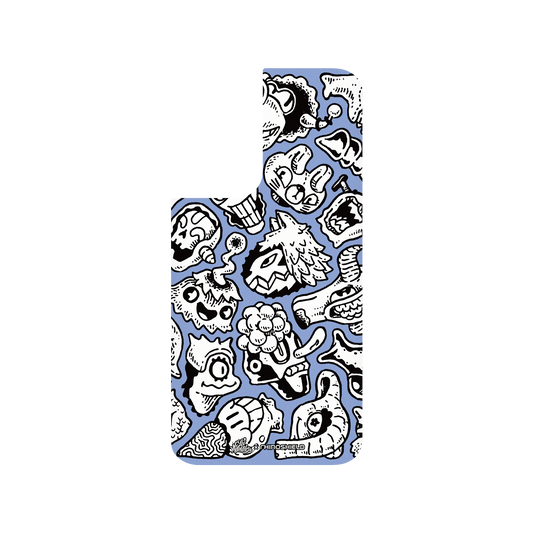 RhinoShield X Lei Melendres SolidSuit Samsung Galaxy S21 Case - Puzzle Heads Blue Heads 03.1