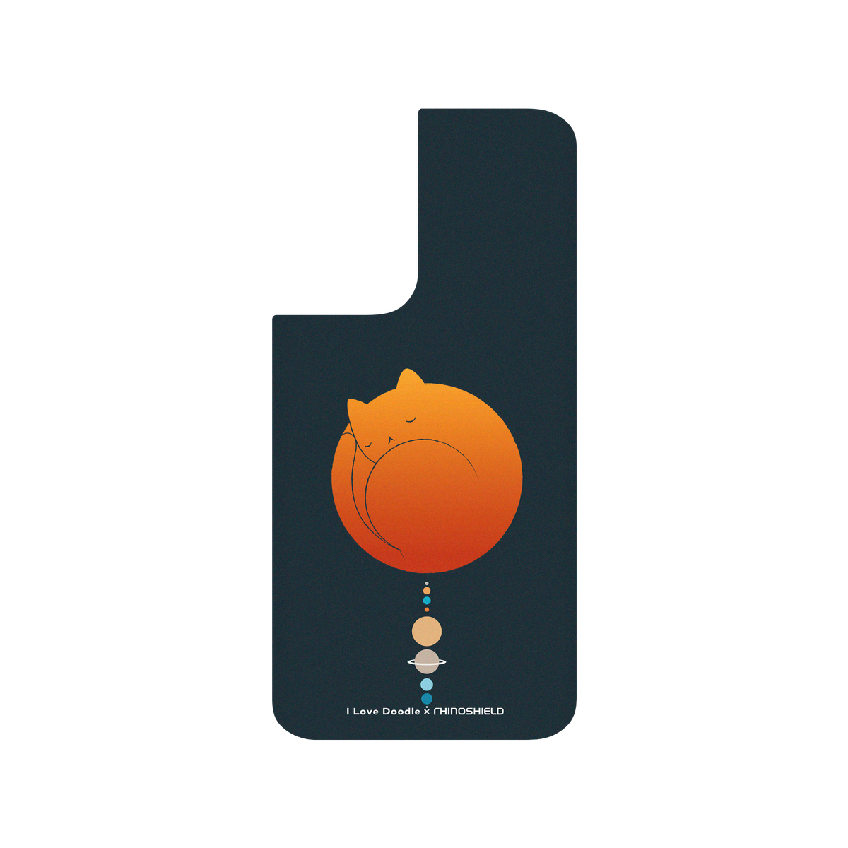 RhinoShield X I Love Doodle SolidSuit Samsung Galaxy S21 Case - Cat Landscape - The Solar System