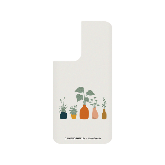 RhinoShield X I Love Doodle SolidSuit Samsung Galaxy S21 Case - Cat and Plant - Vase