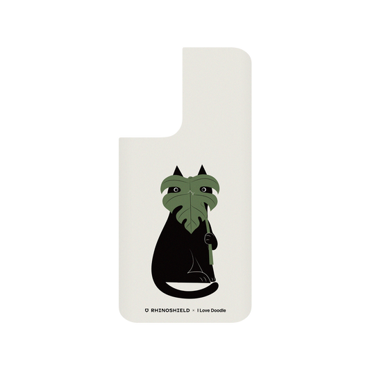 RhinoShield X I Love Doodle SolidSuit Samsung Galaxy S21 Case - Cat and Plant - Monstera