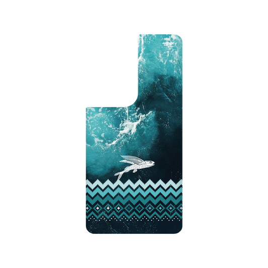RHINOSHIELD X WasangShow SolidSuit Samsung Galaxy S21 Ultra Case - Flying Fish in the Deep Sea