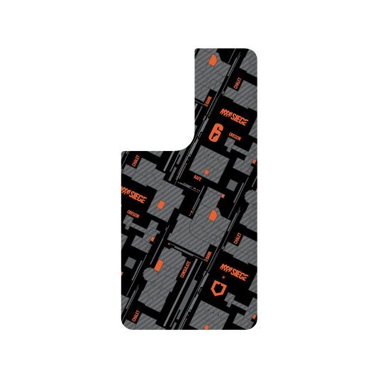 RhinoShield X 6: Siege SolidSuit Samsung Galaxy S21 Ultra Case - Map - Orange