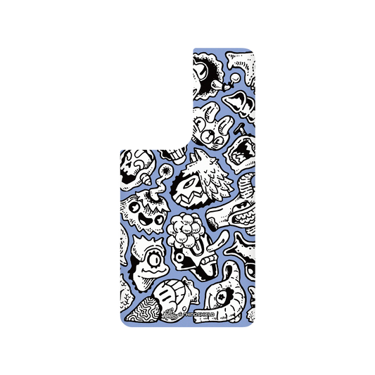 RhinoShield X Lei Melendres SolidSuit Samsung Galaxy S21 Ultra Case - Puzzle Heads Blue Heads 03.1