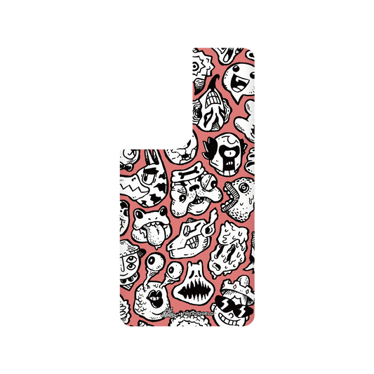 RhinoShield X Lei Melendres SolidSuit Samsung Galaxy S21 Ultra Case - Puzzle Heads Red Heads 04.1