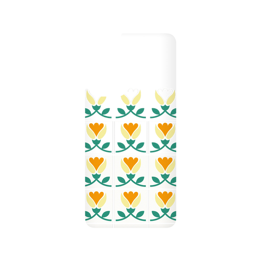 RhinoShield X OldHouseFace SolidSuit Samsung Galaxy A52 (4G/5G) Case - Newtro Tiles - Tulips