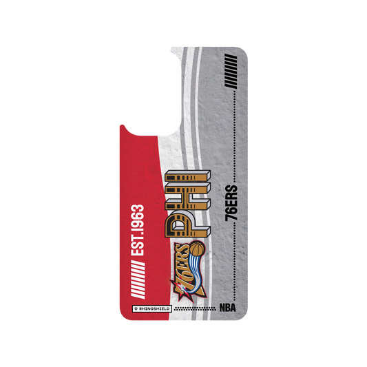 Samsung Galaxy A52s 犀牛盾SolidSuit聯名設計款防摔背蓋手機殼 NBA - 復古球員卡-費城76人 Philadelphia 76ers - Vintage Card