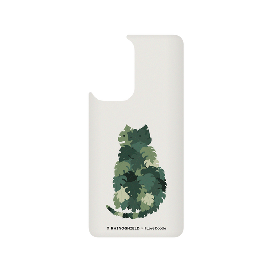 RhinoShield X I Love Doodle SolidSuit Samsung Galaxy A52s Case - Cat and Plant - Meowstera