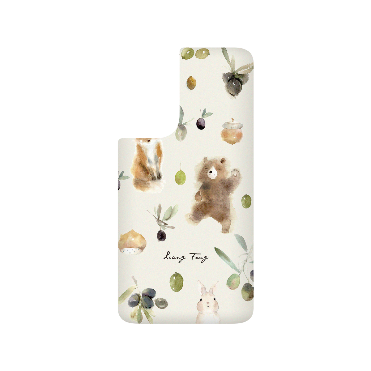 RhinoShield X Liang Feng SolidSuit Samsung Galaxy S21 FE Case - Olives and Animals