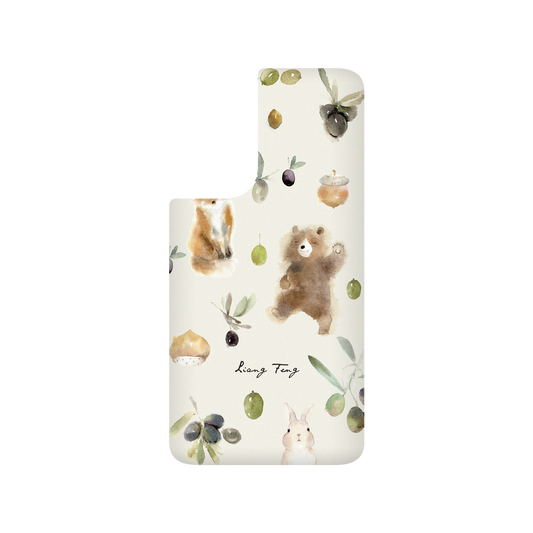 RhinoShield X Liang Feng SolidSuit Samsung Galaxy S21 FE Case - Olives and Animals