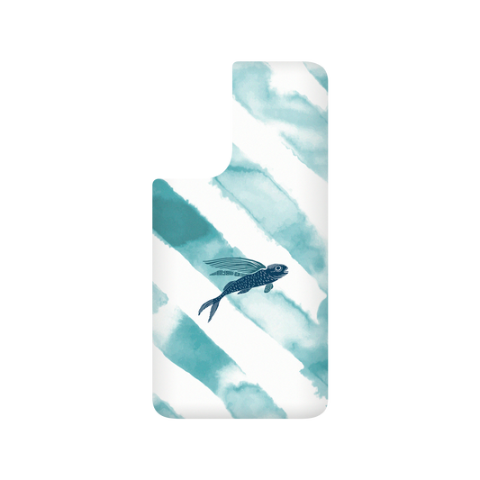 RhinoShield X WasangShow SolidSuit Samsung Galaxy S21 FE Case - Ocean WAWA - Flying Fish in Waves