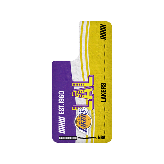 Samsung Galaxy S21 FE 犀牛盾SolidSuit聯名設計款防摔背蓋手機殼 NBA - 復古球員卡-洛杉磯湖人 L.A. Lakers - Vintage Card