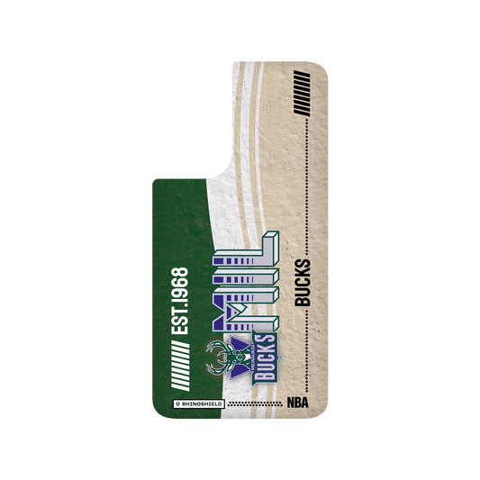 Samsung Galaxy S21 FE 犀牛盾SolidSuit聯名設計款防摔背蓋手機殼 NBA - 復古球員卡-密爾瓦基公鹿 Milwaukee Bucks - Vintage Card