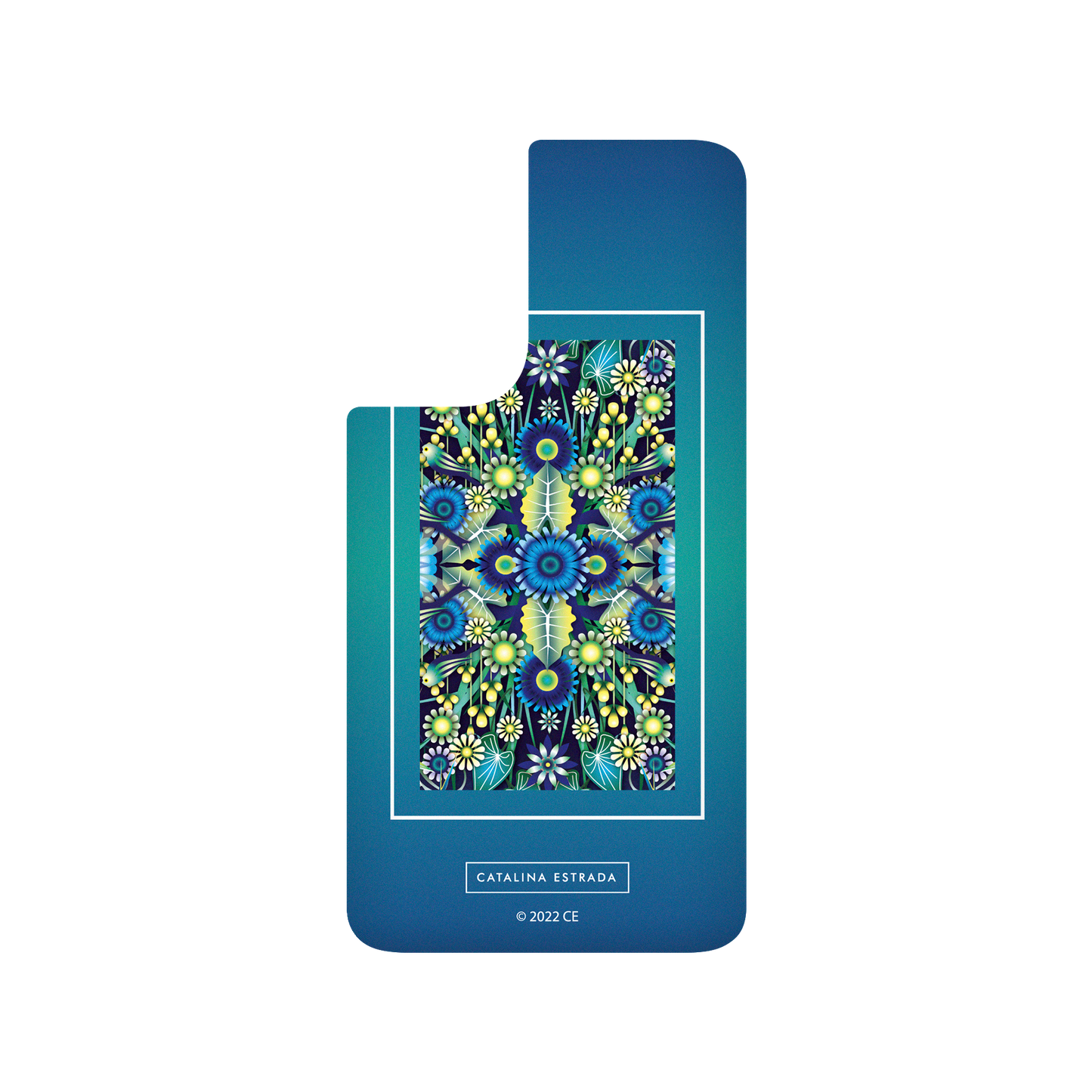 RhinoShield X Catalina Estrada SolidSuit Samsung Galaxy S21 FE Case - Flower Garden - Blue