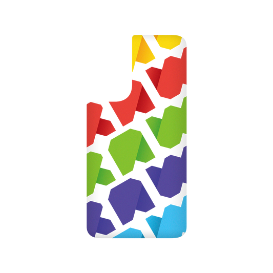 RhinoShield X JOCR SolidSuit Samsung Galaxy S21 FE Case - Raw Rainbow Pattern Big
