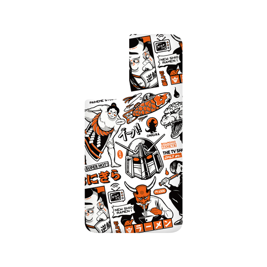 RhinoShield X Paiheme Studio SolidSuit Samsung Galaxy S21 FE Case - Black Orange Mix (Transparent)