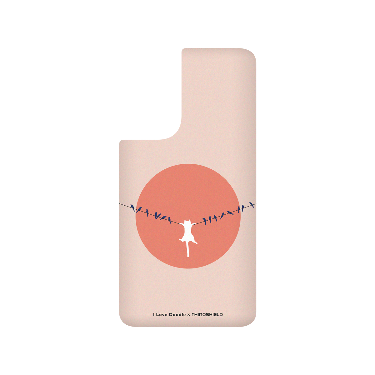 RhinoShield X I Love Doodle SolidSuit Samsung Galaxy S21 FE Case - Cat Landscape - Chilling Out
