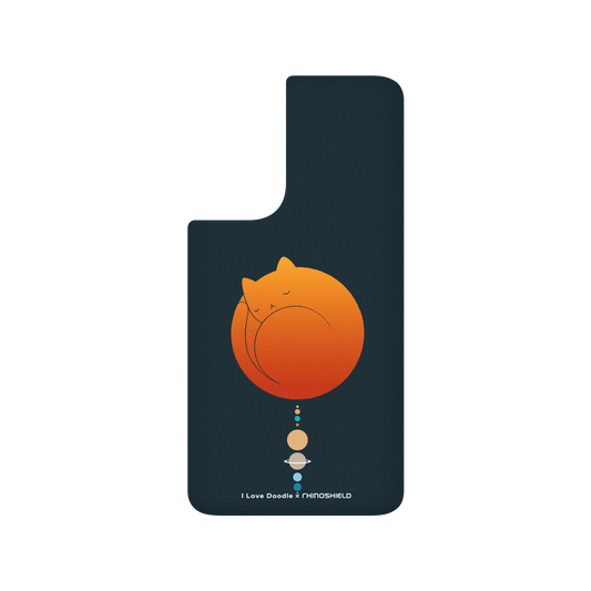 RhinoShield X I Love Doodle SolidSuit Samsung Galaxy S21 FE Case - Cat Landscape - The Solar System