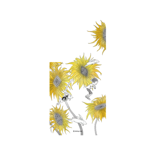 RHINOSHIELD X Jimmy SolidSuit Samsung Galaxy S22 Case - Year of the Rabbit Series - Chasing in the sunflowers field