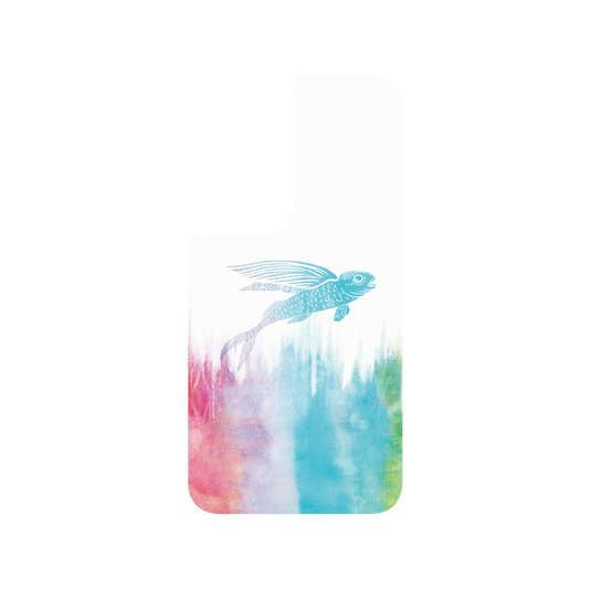 RhinoShield X WasangShow SolidSuit Samsung Galaxy S22 Case - Flying Fish in Waves (Rainbow)