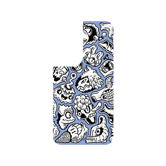 RhinoShield X Lei Melendres SolidSuit Samsung Galaxy S22 Case - Puzzle Heads Blue Heads 03.1