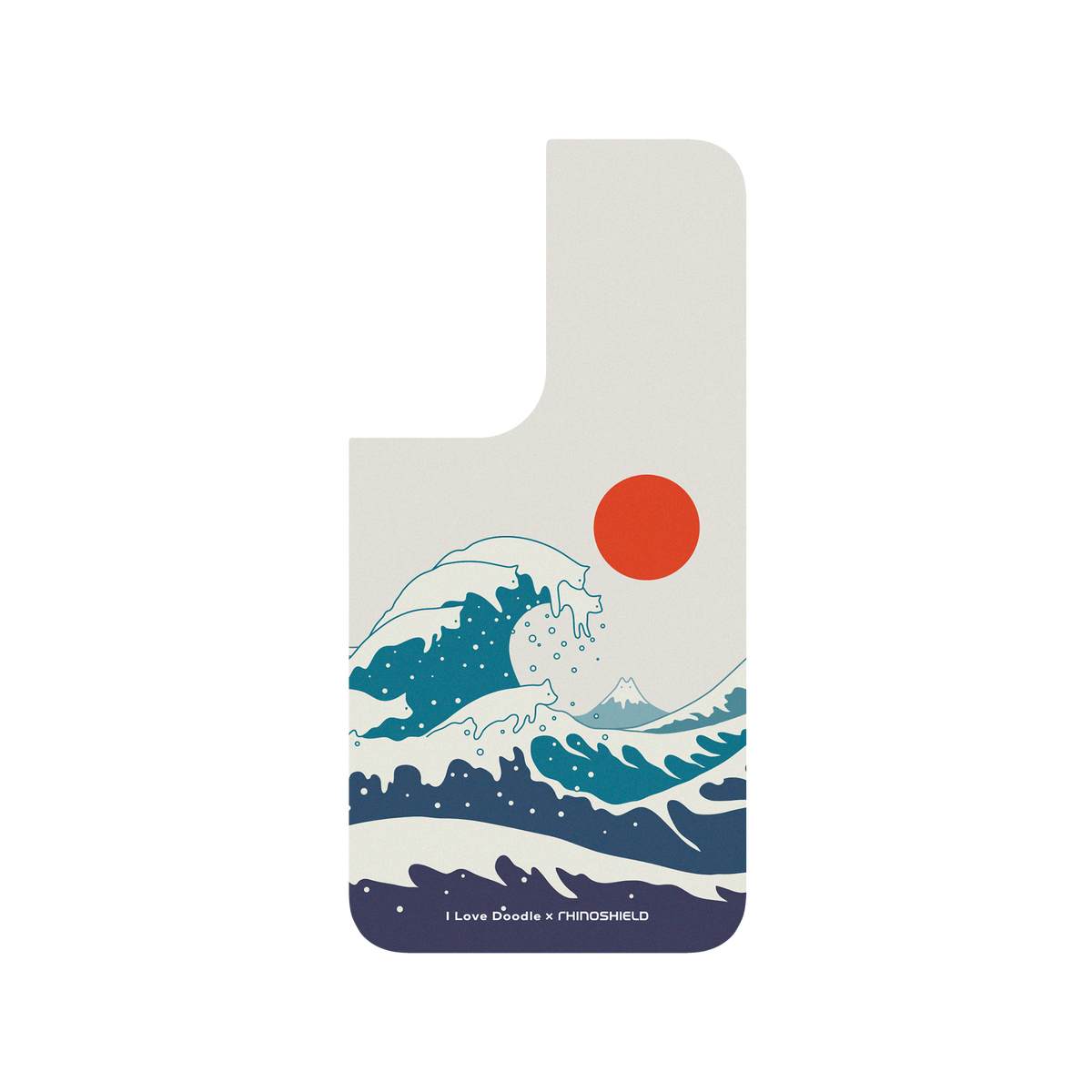 RhinoShield X I Love Doodle SolidSuit Samsung Galaxy S22 Case - Cat Landscape - Waves