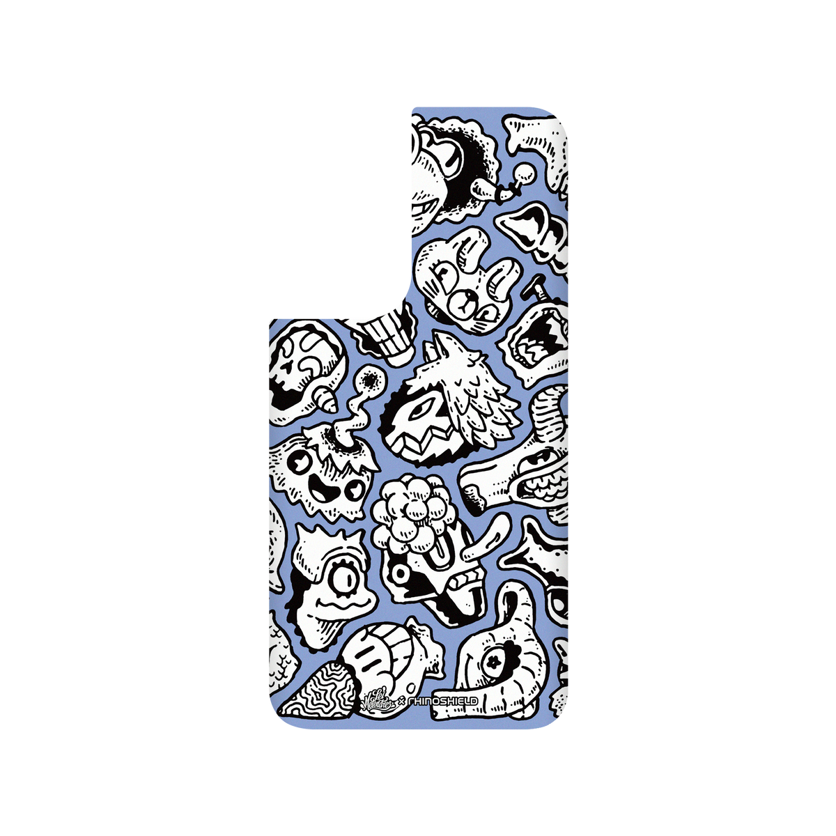RhinoShield X Lei Melendres SolidSuit Samsung Galaxy S22+ Case - Puzzle Heads Blue Heads 03.1
