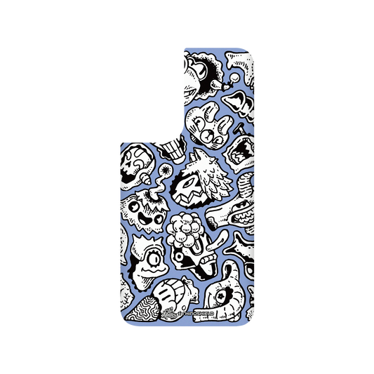 RhinoShield X Lei Melendres SolidSuit Samsung Galaxy S22+ Case - Puzzle Heads Blue Heads 03.1