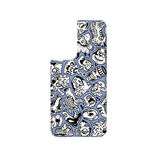 RhinoShield X Lei Melendres SolidSuit Samsung Galaxy S22+ Case - Puzzle Heads Blue 2 Heads 03.2