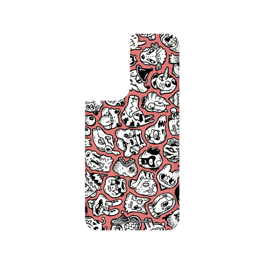 RhinoShield X Lei Melendres SolidSuit Samsung Galaxy S22+ Case - Puzzle Heads Red 2 Heads 04.2